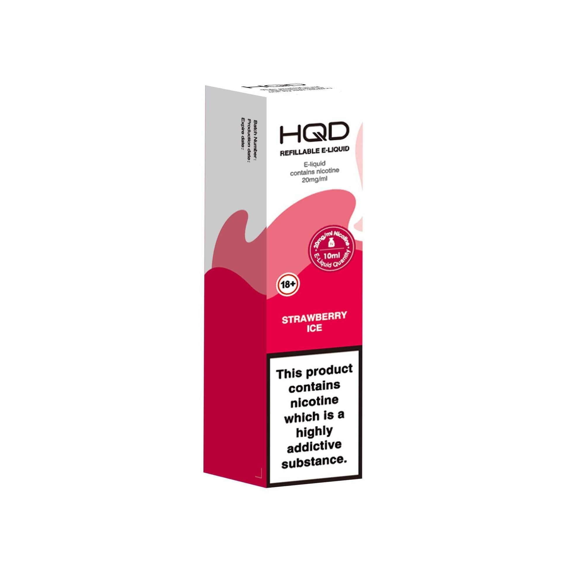 STRAWBERRY ICE 10ML E LIQUID NICOTINE SALT BY HQD - Vapeslough