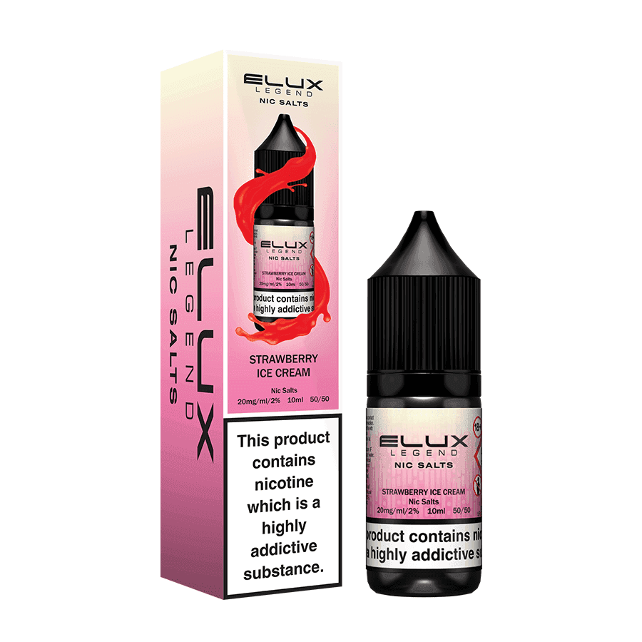 STRAWBERRY ICE CREAM 10ML NIC SALT BY ELUX LEGEND 10MG(1%) | 20MG(2%) - Vapeslough