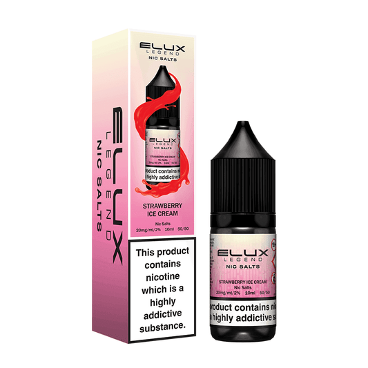 STRAWBERRY ICE CREAM 10ML NIC SALT BY ELUX LEGEND 10MG(1%) | 20MG(2%) - Vapeslough
