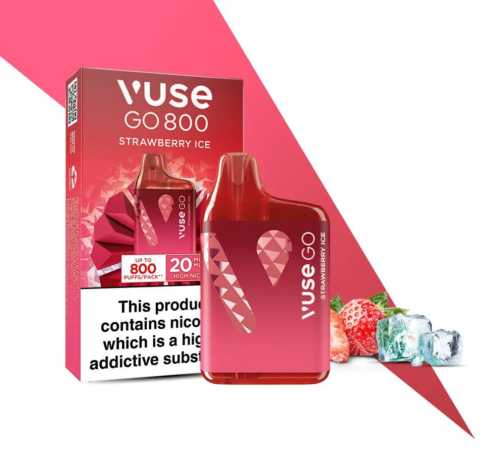 STRAWBERRY ICE DISPOSABLE VAPE BY VUSE GO EDITION 01 - 20MG - Vapeslough