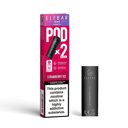 STRAWBERRY ICE ELF BAR 4IN1 PODS - Vapeslough