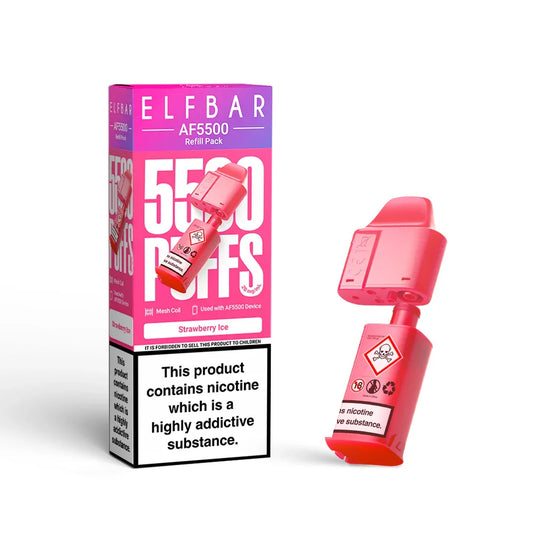 Strawberry Ice - ELFBAR AF55000 Pre-Filled Pod - Vapeslough