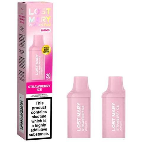 STRAWBERRY ICE LOST MARY BM600 PODS (PACK OF 2) - Vapeslough