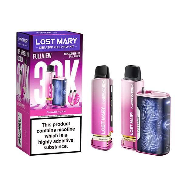 STRAWBERRY ICE - LOST MARY NERA FULLVIEW 30K PRE-FILLED POD KIT - Vapeslough