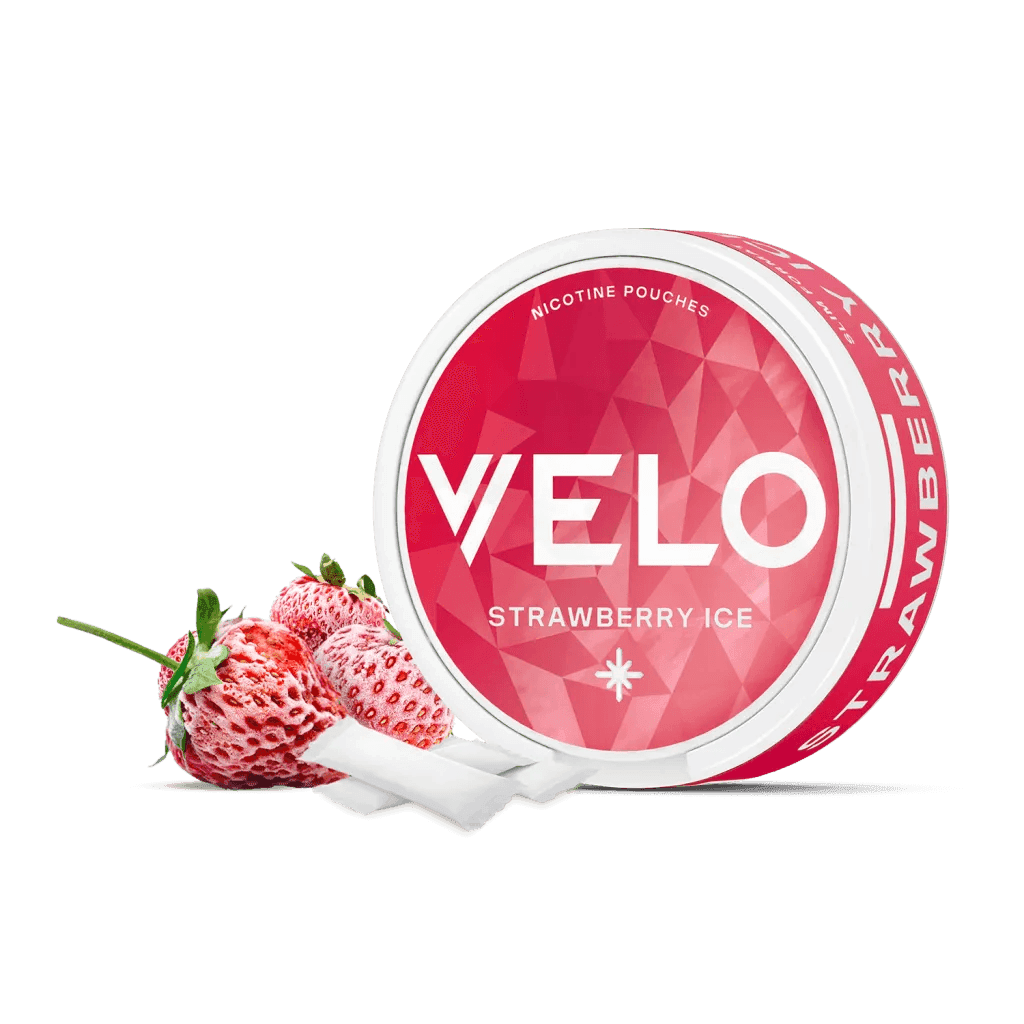 STRAWBERRY ICE NICOTINE POUCHES BY VELO - Vapeslough