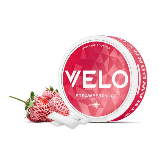 STRAWBERRY ICE NICOTINE POUCHES BY VELO - Vapeslough