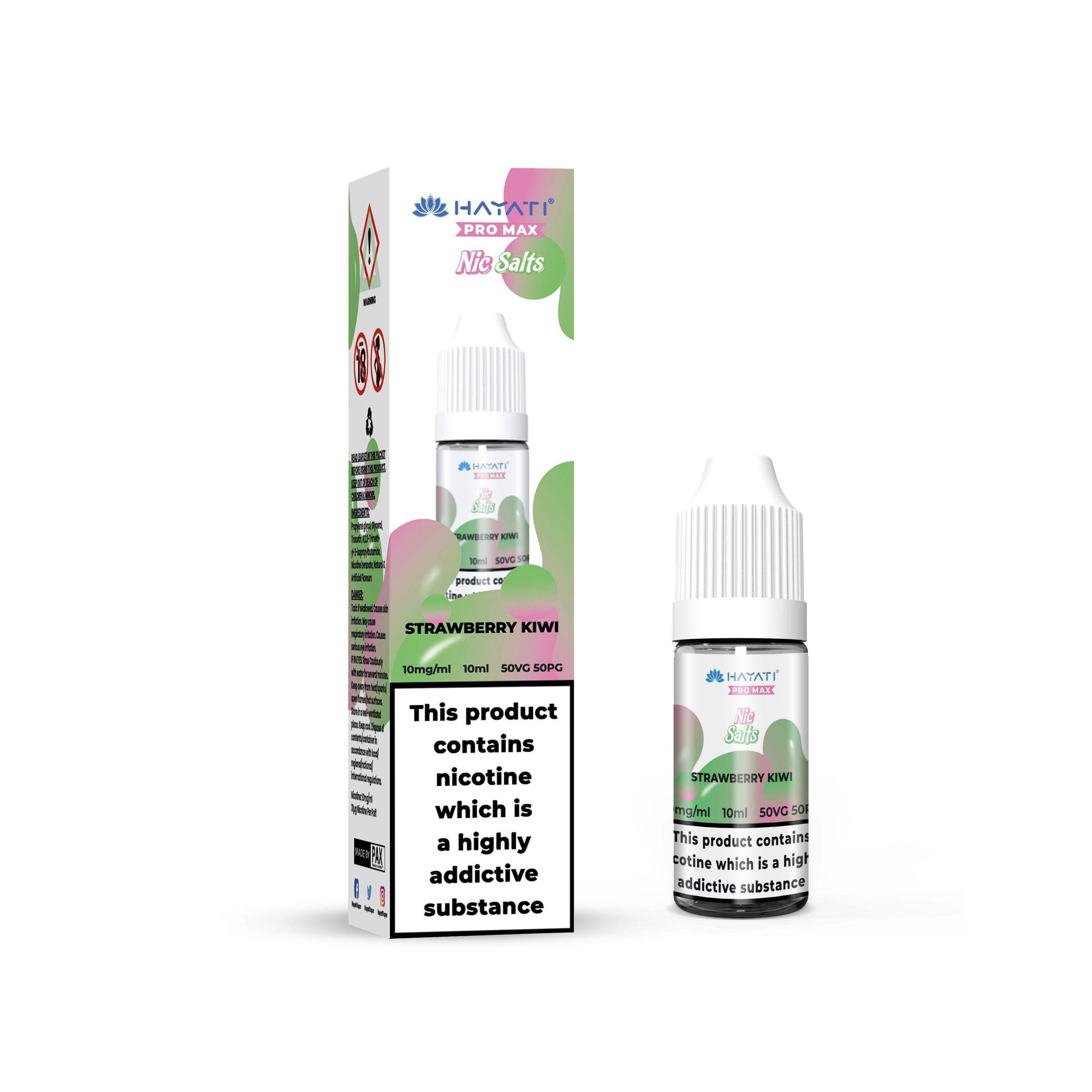 STRAWBERRY KIWI 10ML NIC SALT BY HAYATI PRO MAX 10MG(1%) | 20MG(2%) - Vapeslough