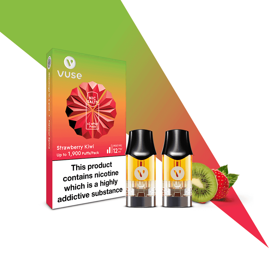 STRAWBERRY KIWI NIC SALTS E-LIQUID PODS BY VUSE EPOD - Vapeslough