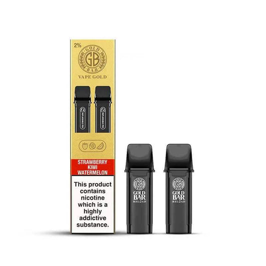 STRAWBERRY KIWI WATERMELON - GOLD BAR RELOAD PRE-FILLED PODS BY GOLD BAR - PACK OF 2 - Vapeslough