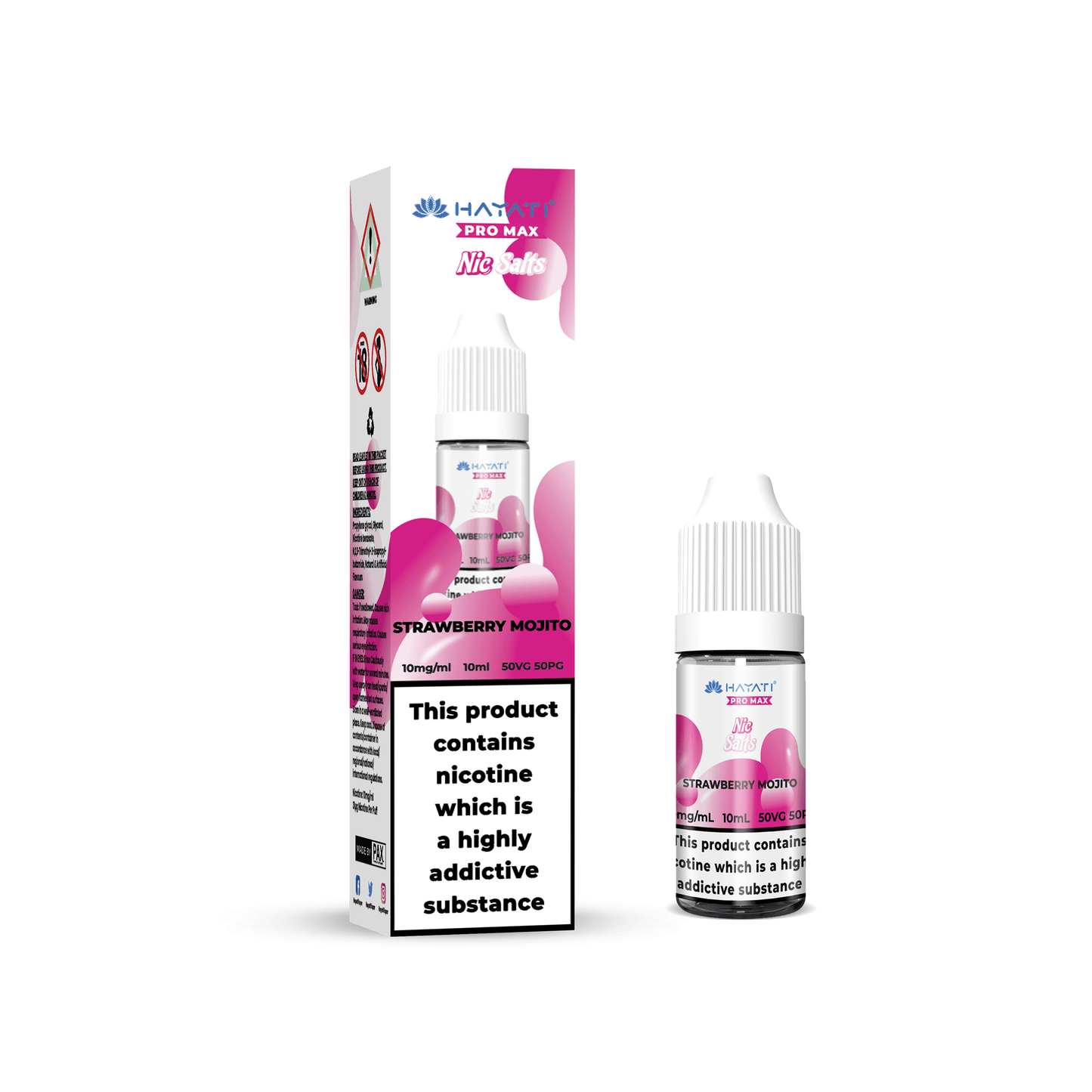 STRAWBERRY MOJITO 10ML NIC SALT BY HAYATI PRO MAX 10MG(1%) | 20MG(2%) - Vapeslough