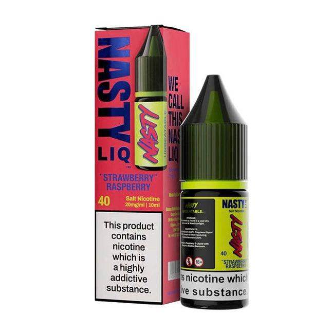 STRAWBERRY RASPBERRY 10ML E LIQUID NICOTINE SALT BY NASTY LIQ - Vapeslough