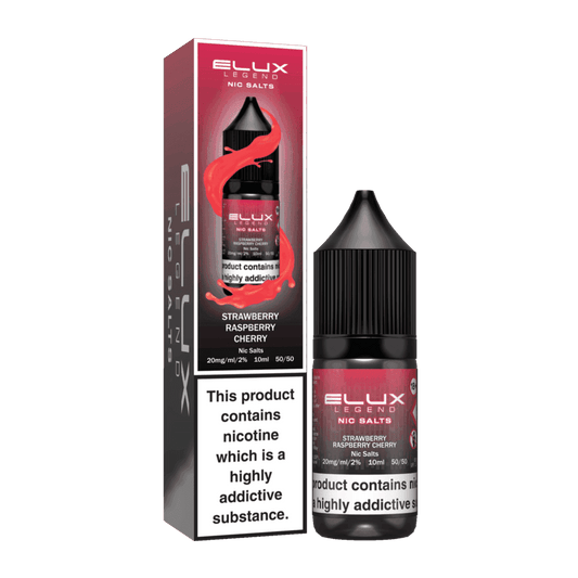 STRAWBERRY RASPBERRY CHERRY ICE 10ML NIC SALT BY ELUX LEGEND 10MG(1%) | 20MG(2%) - Vapeslough