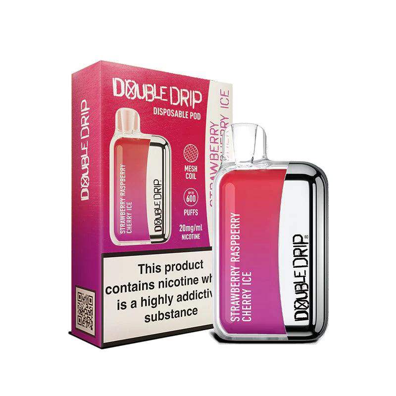 STRAWBERRY RASPBERRY CHERRY ICE - DOUBLE DRIP DISPOSABLE VAPE - Vapeslough