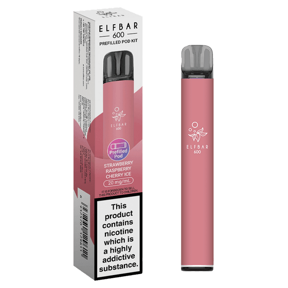 STRAWBERRY RASPBERRY CHERRY ICE - ELFBAR 600 PREFILLED POD KIT - Vapeslough
