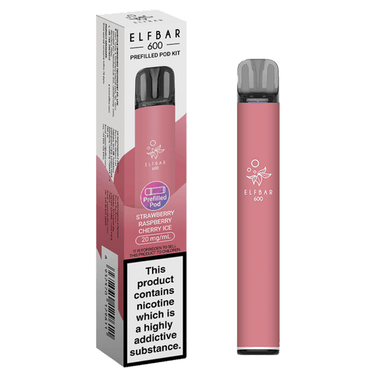 STRAWBERRY RASPBERRY CHERRY ICE - ELFBAR 600 PREFILLED POD KIT - Vapeslough