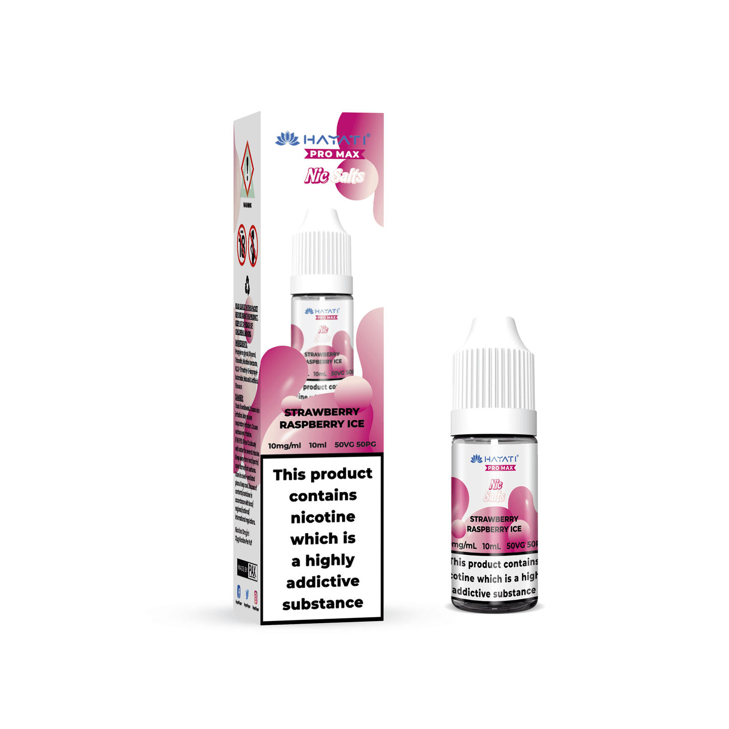 STRAWBERRY RASPBERRY ICE 10ML NIC SALT BY HAYATI PRO MAX 10MG(1%) | 20MG(2%) - Vapeslough