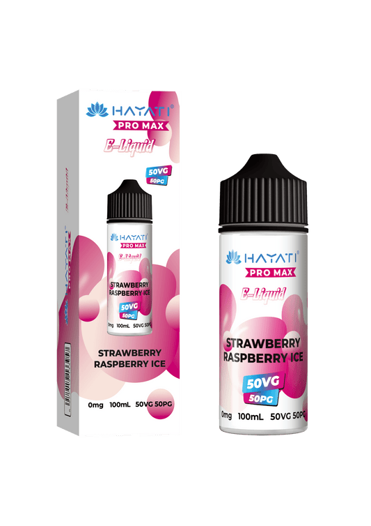 STRAWBERRY RASPBERRY ICE - HAYATI PRO MAX 100ML SHORT FILL - 50/50PG/VG E-LIQUID - Vapeslough