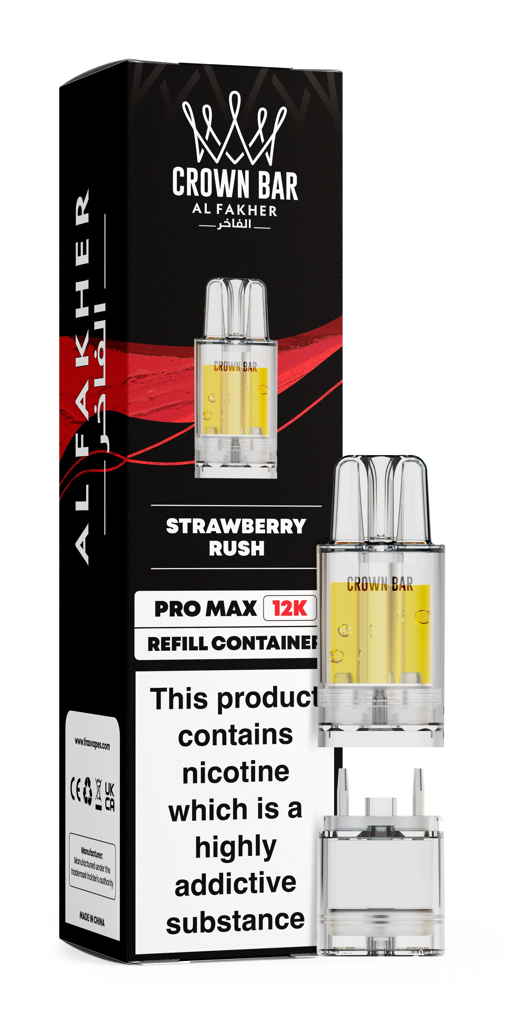 Strawberry Rush Al Fakher Crown Bar Pro Max 12K Refill Pod - Vapeslough