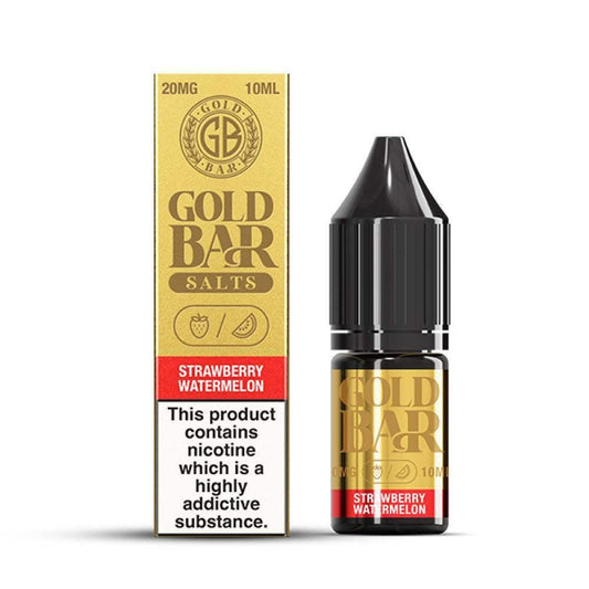 STRAWBERRY WATERMELON 10ML E LIQUID NICOTINE SALT BY GOLD BAR - Vapeslough