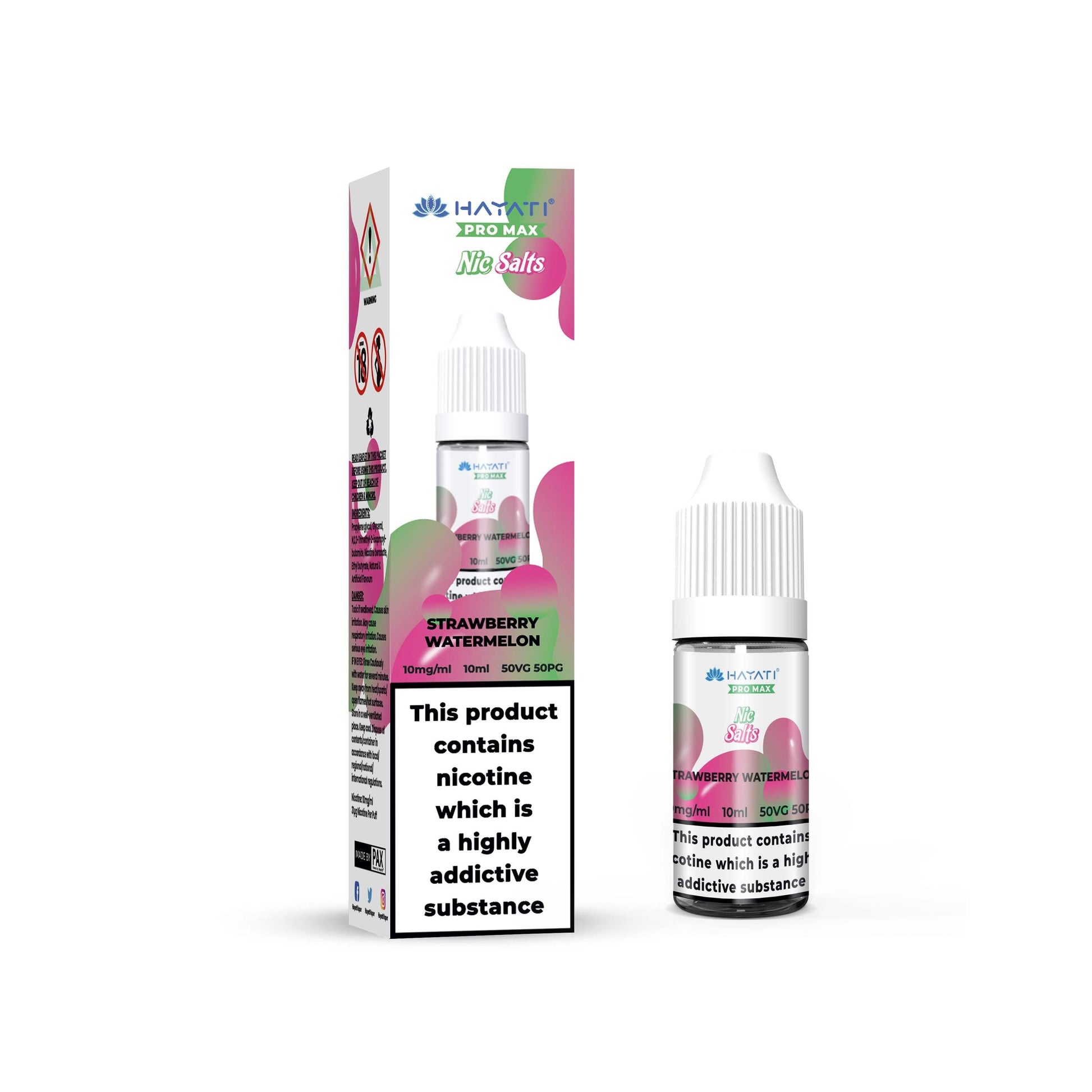 STRAWBERRY WATERMELON 10ML NIC SALT BY HAYATI PRO MAX 10MG(1%) | 20MG(2%) - Vapeslough