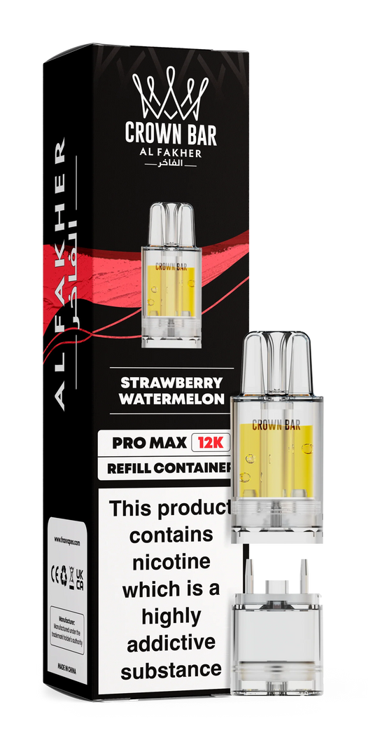Strawberry Watermelon Al Fakher Crown Bar Pro Max 12K Refill Pod - Vapeslough