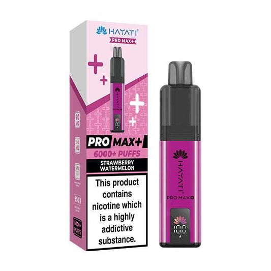 STRAWBERRY WATERMELON - HAYATI PRO MAX+ DISPOSABLE VAPE - 20MG(2%) - Vapeslough