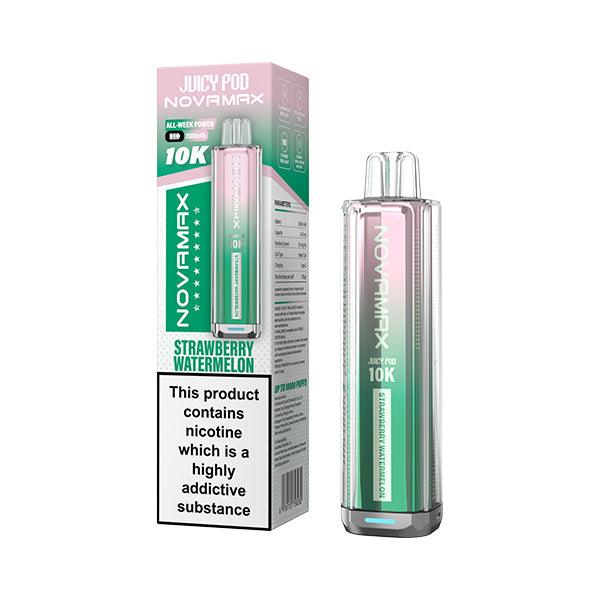STRAWBERRY WATERMELON - JUICY POD NOVAMAX 10K PRE-FILLED VAPE KIT - Vapeslough