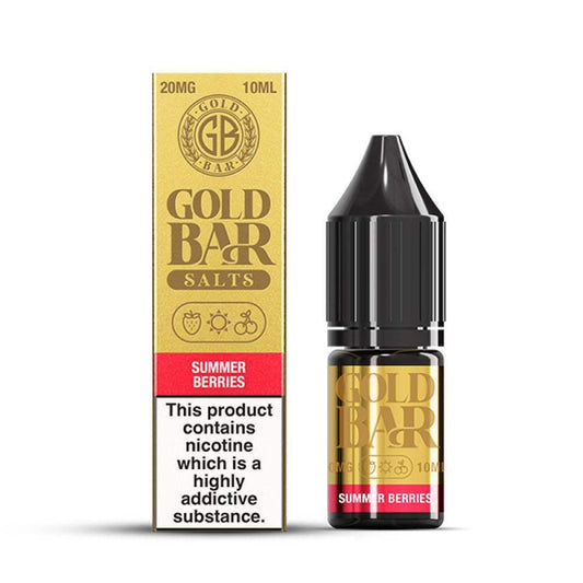 SUMMER BERRIES 10ML E LIQUID NICOTINE SALT BY GOLD BAR - Vapeslough