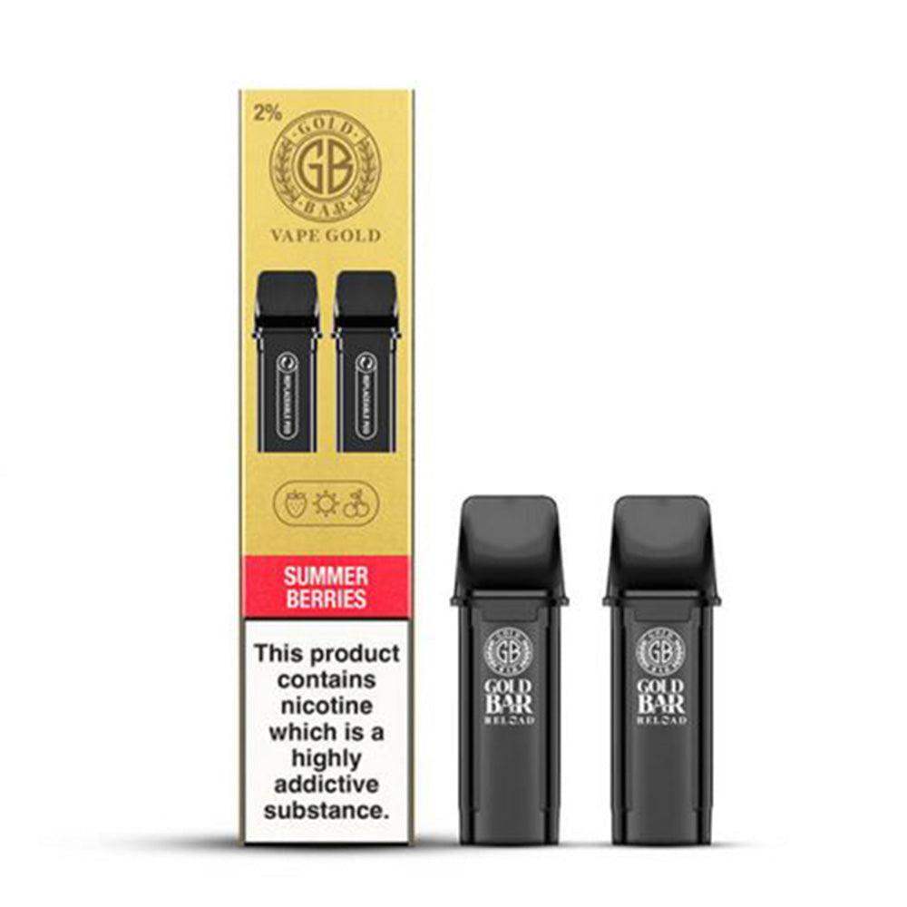 SUMMER BERRIES - GOLD BAR RELOAD PRE-FILLED PODS BY GOLD BAR - PACK OF 2 - Vapeslough