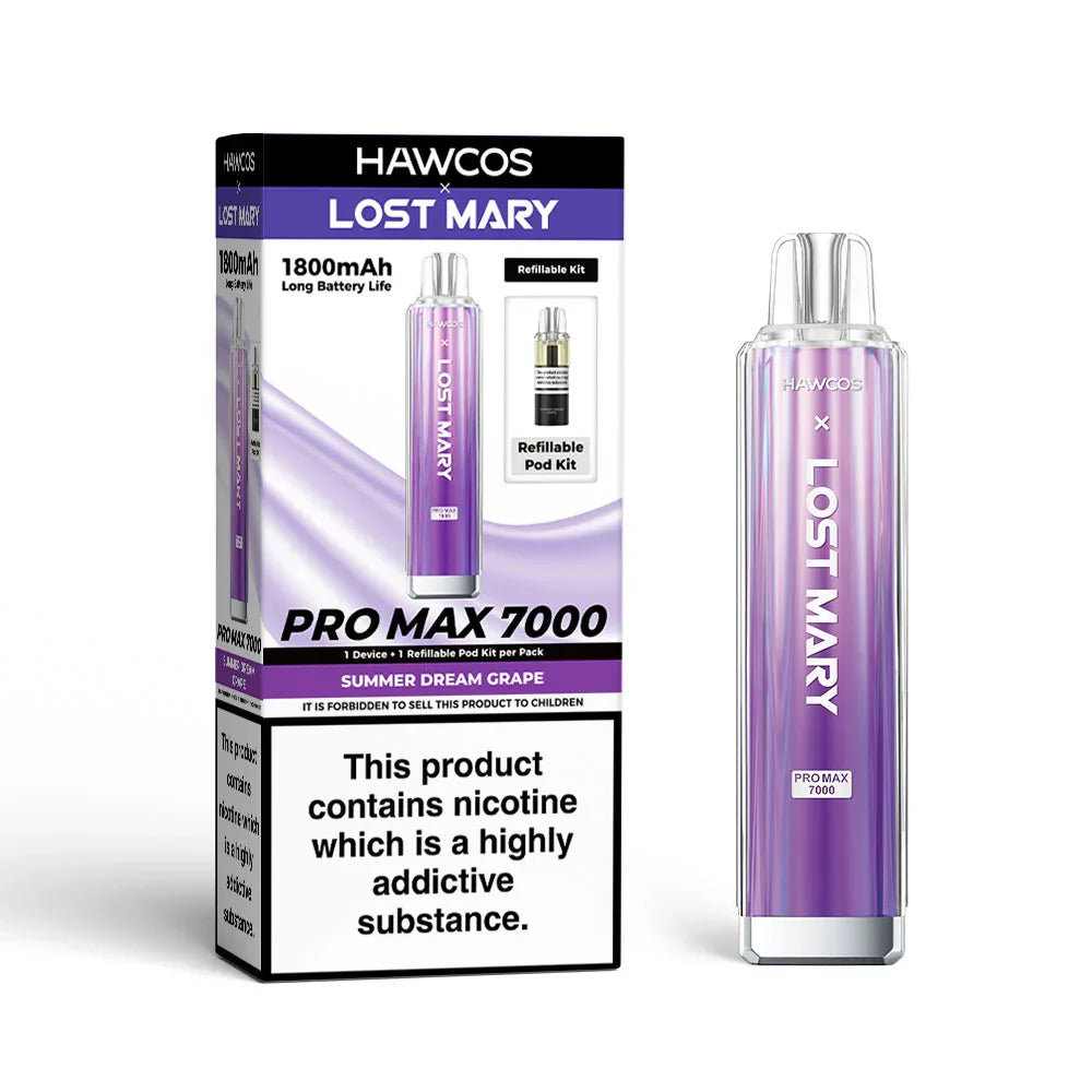 Summer Dream - Hawcos x Lost Mary Pro Max 7000 Prefilled Pod Kit - 20mg - Vapeslough