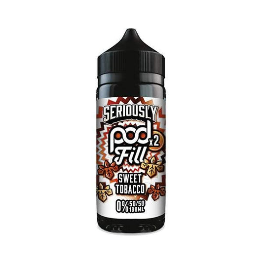 SWEET TOBACCO - SERIOUSLY POD FILL X2 - 100ML SHORT FILL - 50/50PG/VG E-LIQUID BY DOOZY - Vapeslough