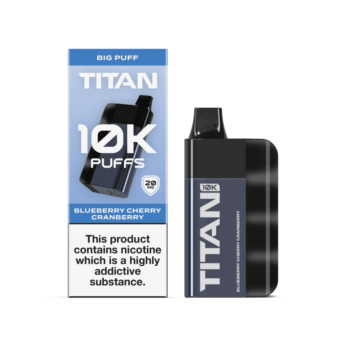 BLUEBERRY CHERRY CRANBERRY - TITAN 10K DISPOSABLE VAPE - 20MG(2%)