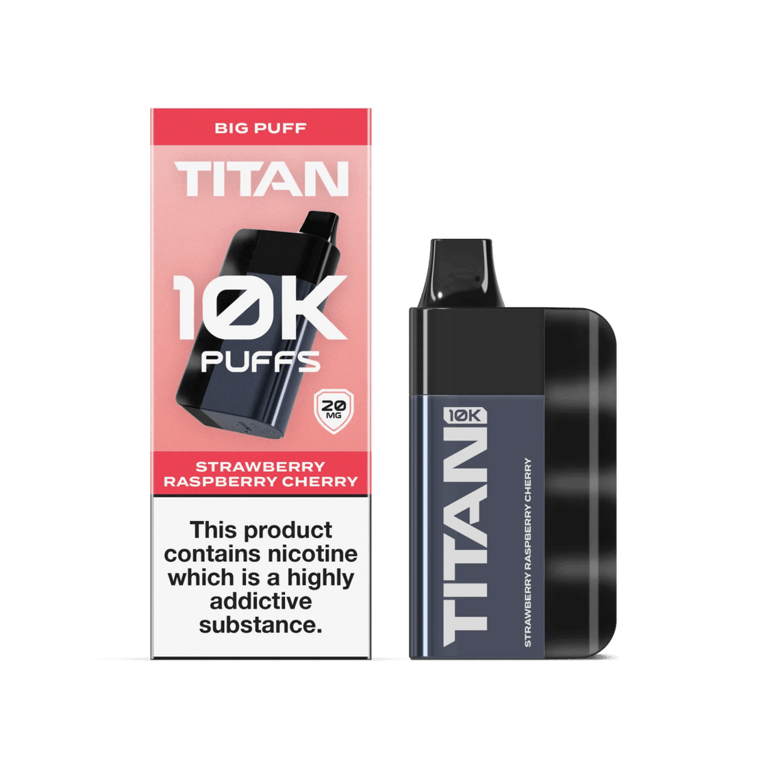 STRAWBERRY RASPBERRY CHERRY - TITAN 10K DISPOSABLE VAPE - 20MG(2%)