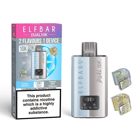 TOBACCO EDITION - ELF BAR DUAL 10K PRE-FILLED VAPE KIT- 20MG(2%) - Vapeslough