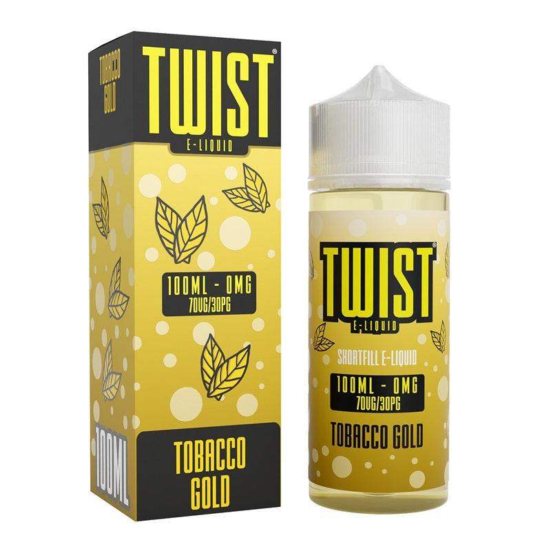 TOBACCO GOLD 100ML SHORT FILL E-LIQUID BY TWIST E-LIQUID - Vapeslough