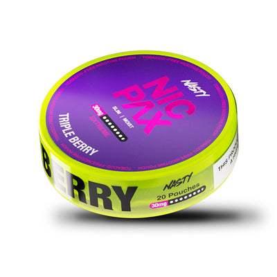 TRIPLE BERRY NASTY NIC PAX NICOTINE POUCHES - 20PCS - 16MG | 30MG - Vapeslough
