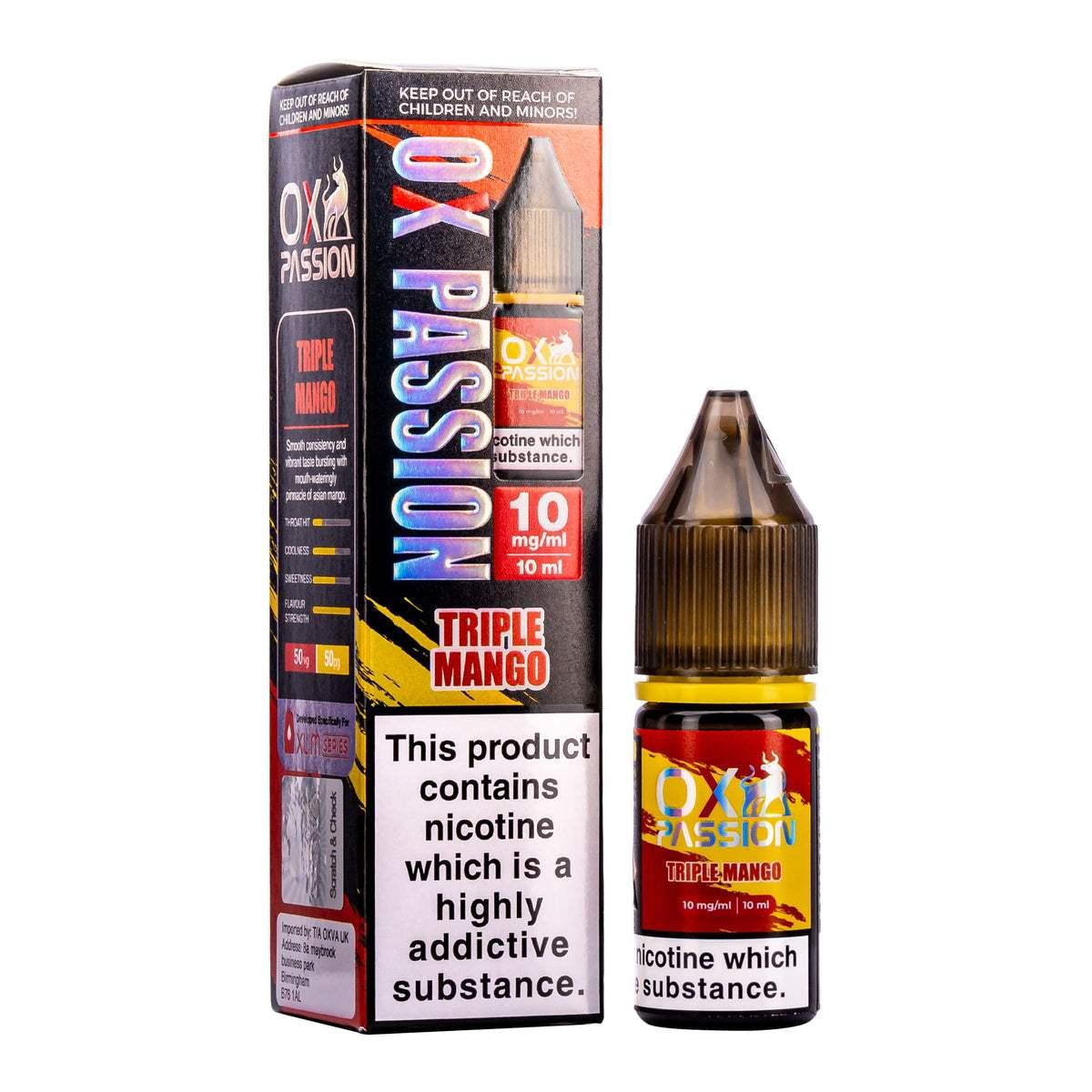 TRIPLE MANGO 10ML NIC SALT BY OXVA OX PASSION 10MG(1%) | 20MG(2%) - Vapeslough