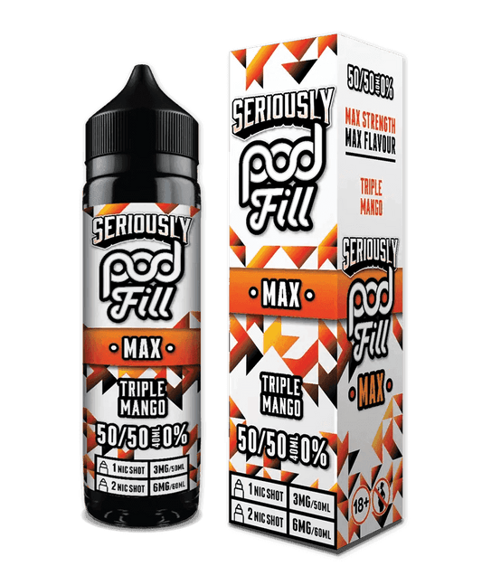 TRIPLE MANGO - 40ML SHORT FILL 50/50 BY SERIOUSLY POD FILL MAX - Vapeslough