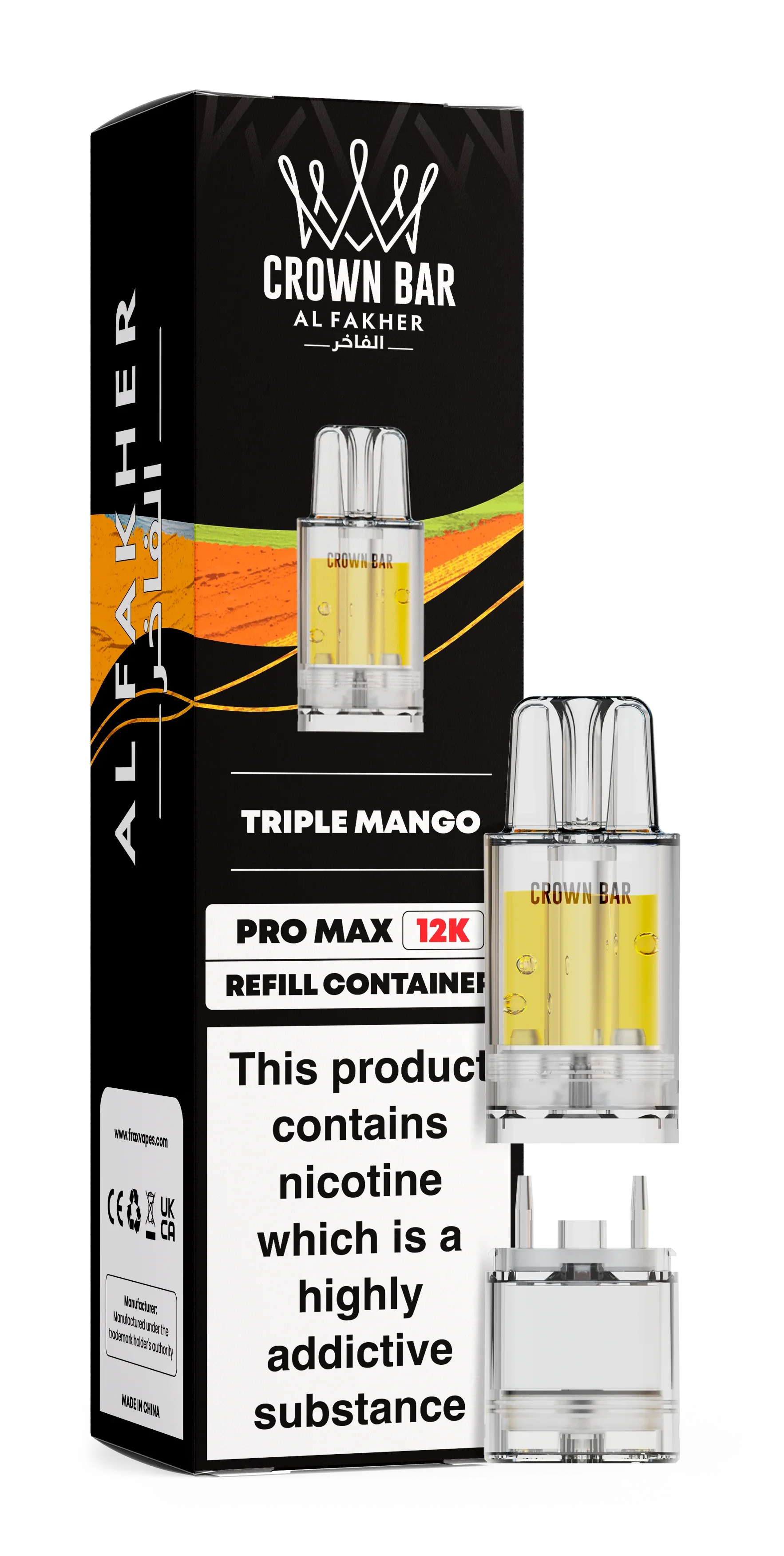 Triple Mango Al Fakher Crown Bar Pro Max 12K Refill Pod - Vapeslough