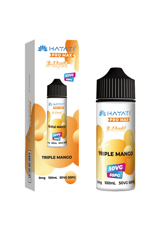 TRIPLE MANGO - HAYATI PRO MAX 100ML SHORT FILL - 50/50PG/VG E-LIQUID - Vapeslough