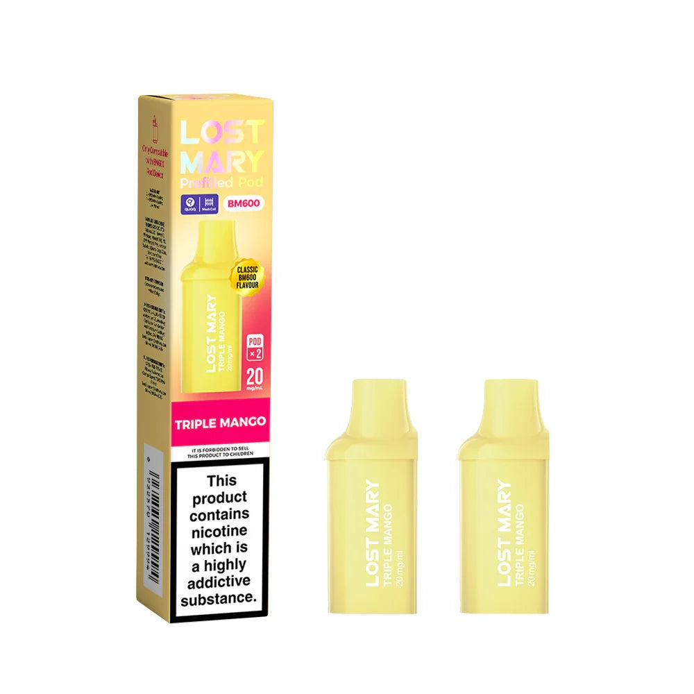 TRIPLE MANGO LOST MARY BM600 PODS (PACK OF 2) - Vapeslough
