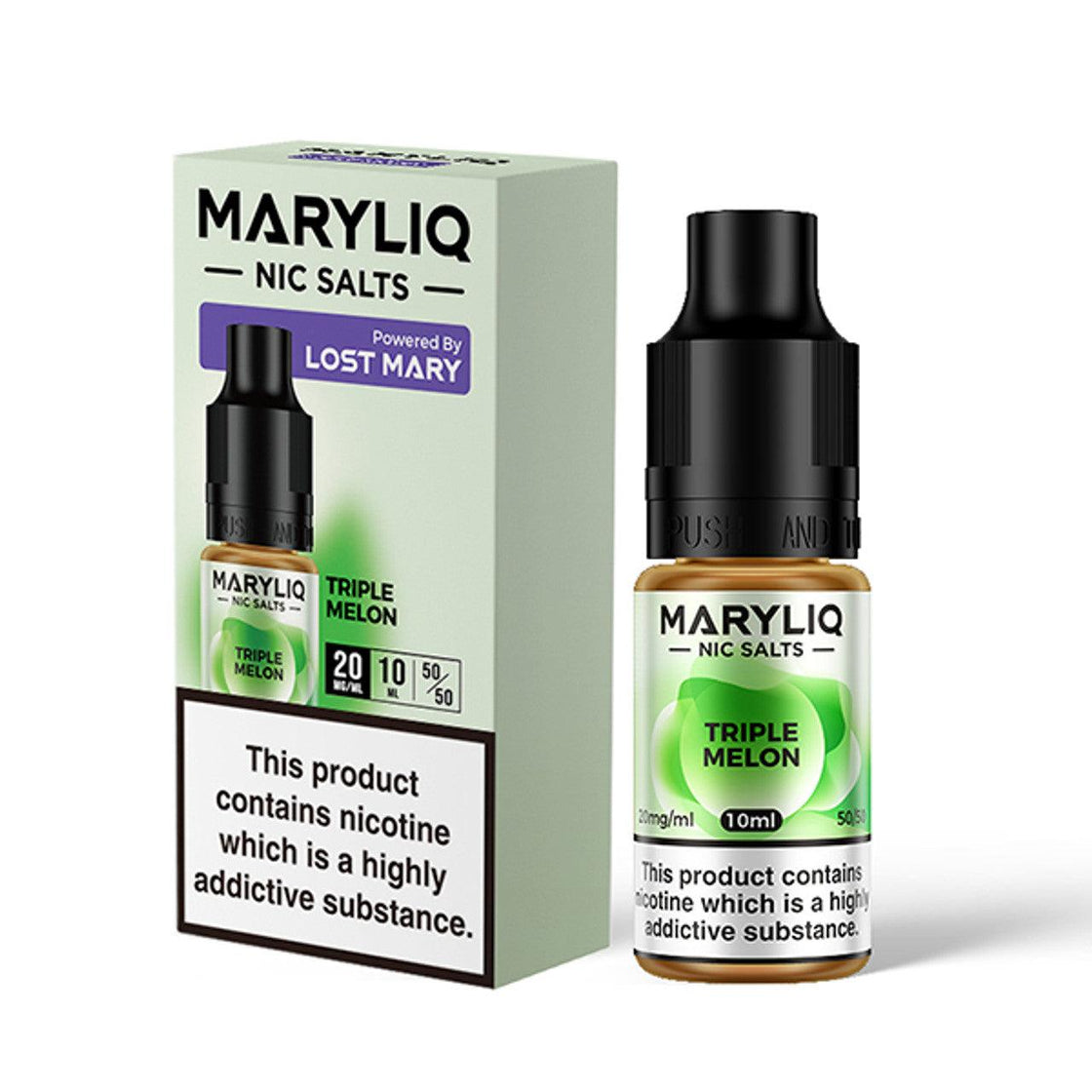 TRIPLE MELON 10ML E-LIQUID NICOTINE SALT BY MARYLIQ - LOST MARY - Vapeslough