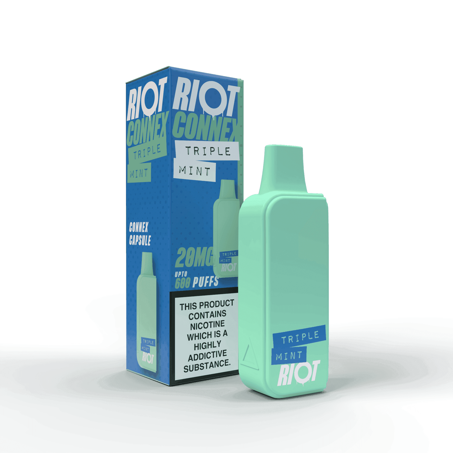 TRIPLE MINT - RIOT CONNEX - PRE-FILLED POD - 600 PUFFS BY RIOT SQUAD - Vapeslough