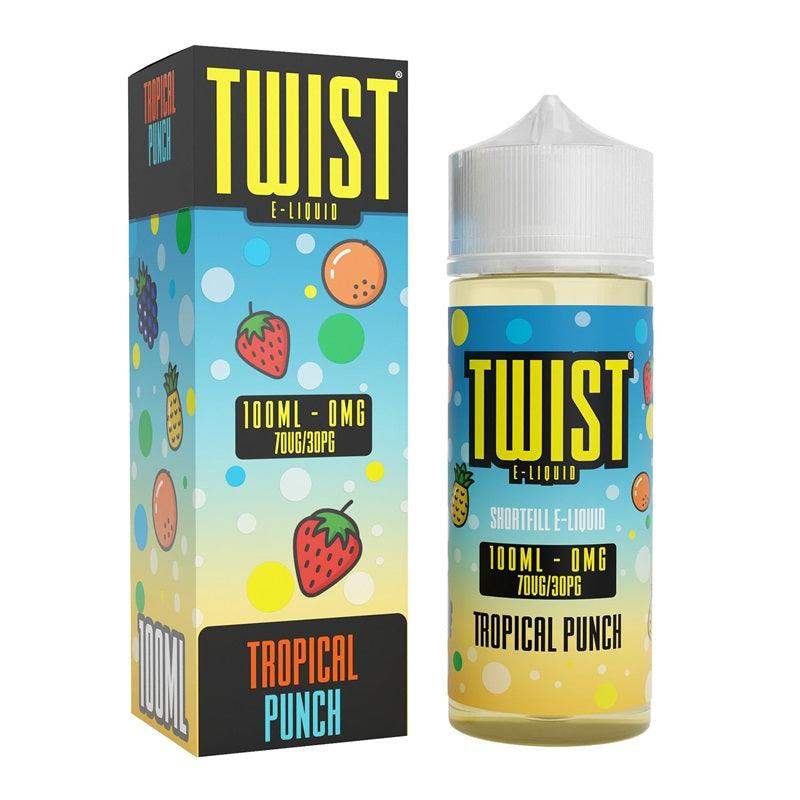 TROPICAL PUNCH 100ML SHORT FILL E-LIQUID BY TWIST E-LIQUID - Vapeslough