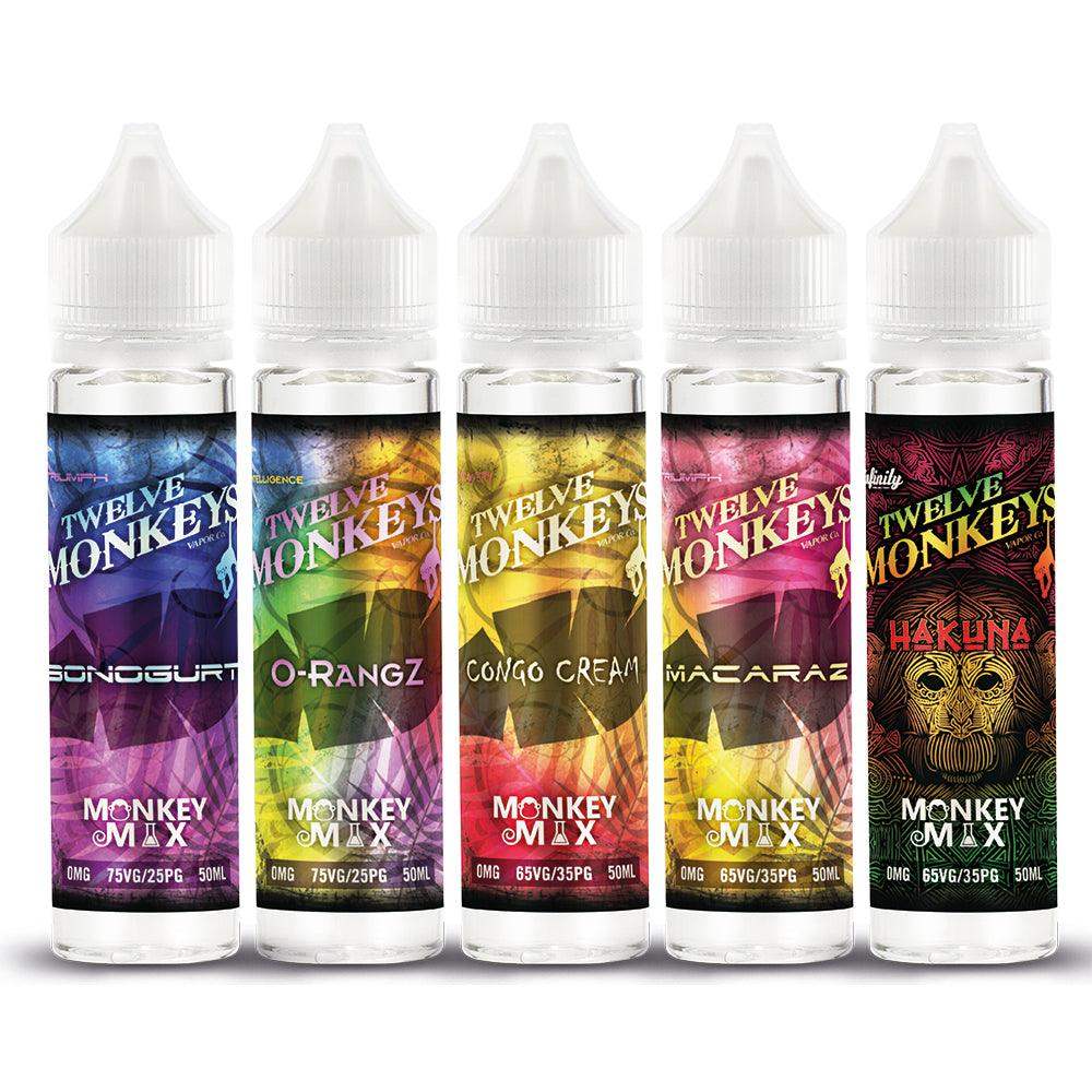 TWELVE MONKEYS 50ML SHORT FILLS E-LIQUID BY 12 MONKEYS - Vapeslough