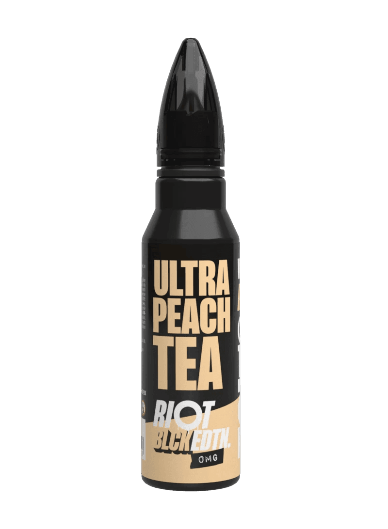 ULTRA PEACH TEA - BLCK EDTN 50ML SHORT FILL E-LIQUID BY RIOT SQUAD - Vapeslough