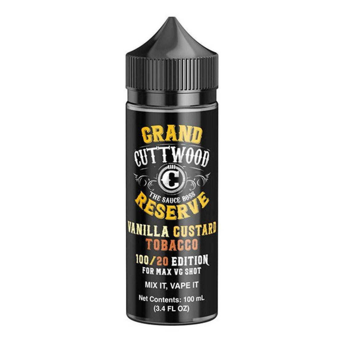 VANILLA CUSTARD TOBACCO 100ML SHORT FILL E-LIQUID BY CUTTWOOD GRAND RESERVE - Vapeslough