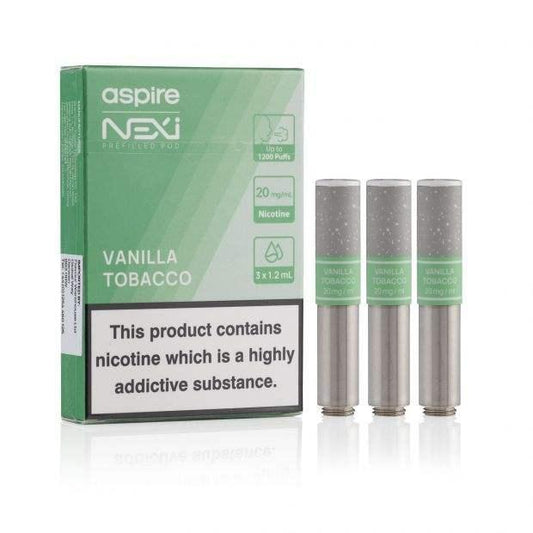 VANILLA TOBACCO NEXI ONE CARTRIDGES - PACK OF 3 - Vapeslough