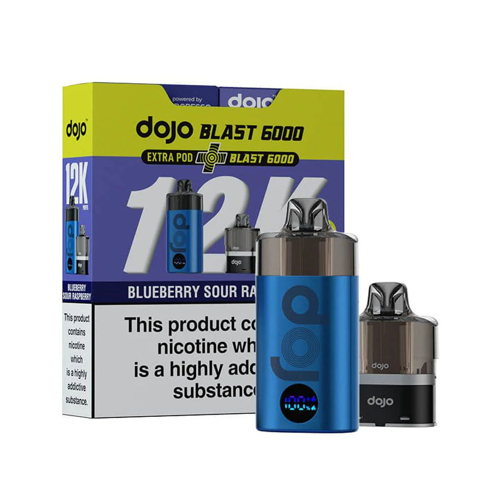 BLUEBERRY SOUR RASPBERRY - VAPORESSO DOJO BLAST 12K VAPE KIT - 20MG(2%)