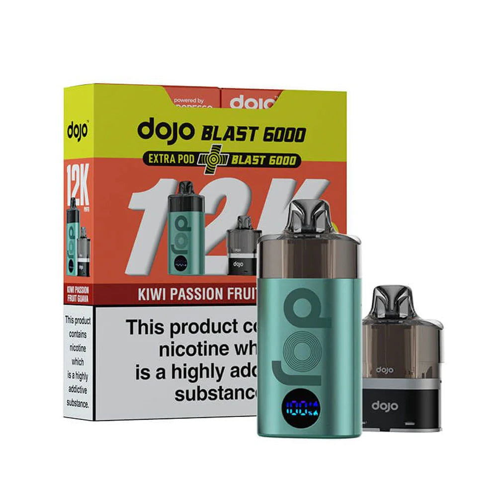 KIWI PASSION FRUIT GUAVA - VAPORESSO DOJO BLAST 12K VAPE KIT - 20MG(2%)